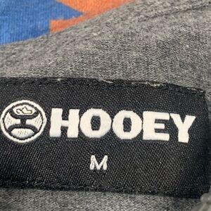 Hooey Charcoal Hooded Long SleeveTee with Logo